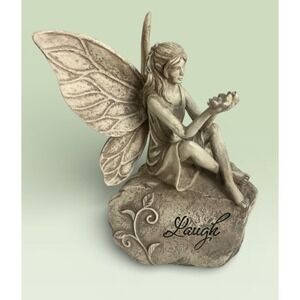 Carson Home Accents Laugh Fairy Figurine Stone Finish Garden Decor Resin Gift